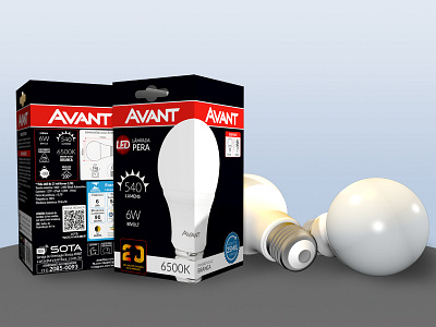 Embalagem Lâmpada LED AVANT avant brand led packaging