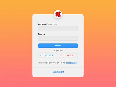 xio Web App Sign in Page app gmap in log login sign ui ux web xio
