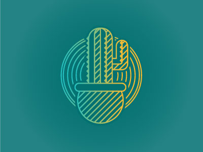 Degraded Cactus Icon branding cactus colors degraded icon logo outline