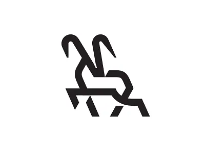Goat animal geometry goat illustration line logo