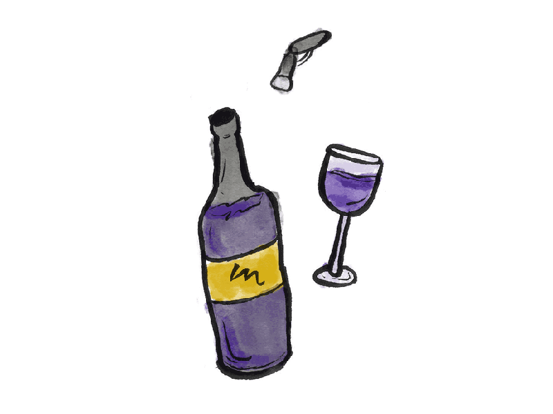 Wine 2d animation gif pen photoshop wine