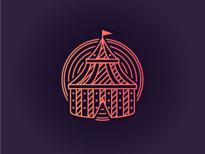 Degraded Circus Icon branding circus colors degraded icon logo outline