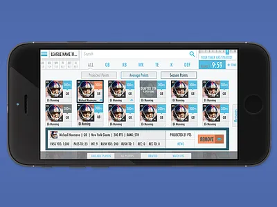 Fantasy Mobile Draft app draft fantasy game ios sports