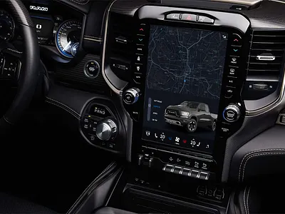 Dodge Ram Uconnect interface concept car dashboard dodge ram tesla truck uconnext ui