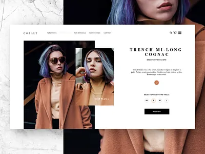 Cobalt Product page basket belgium clothing cobalt design fashion illustrator photography product shop ui xd