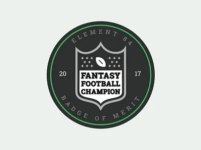 Fantasy Football Merit Badge badge draft fantasy football football icon illustration logo merit badge nfl sports vector