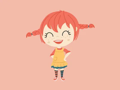 The 100 day project #5 - Pippi Longstocking challenge character ginger girl illustration langstrumpf longstocking pippi