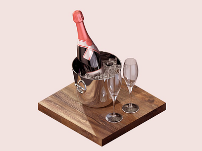 Champagne Idometric bucket champagne cup isometric