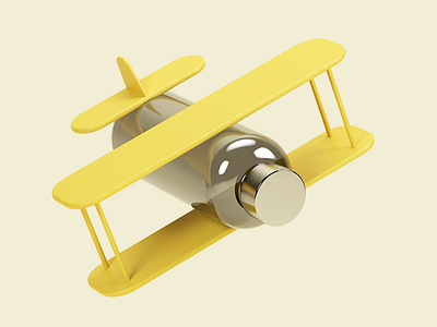 Coza 3d c4d cinema 4d glass plane yellow