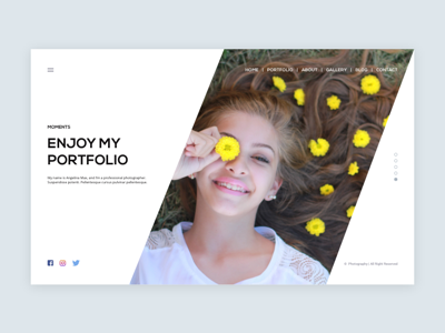 Photography - Portfolio layout photo photography ui ux web