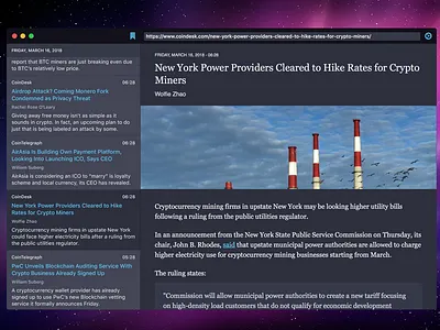Tokeo - Cryptocurrency Desktop News App cocoa cryptocurrency desktop macos