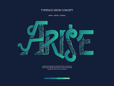 Illustration Vector Typeface Arise illustration lettering typeface typography