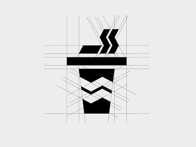 Simple Gridding of The Grind Logo brand cafe coffee flat graphic design graphics grid icon illustrator logos mark vector