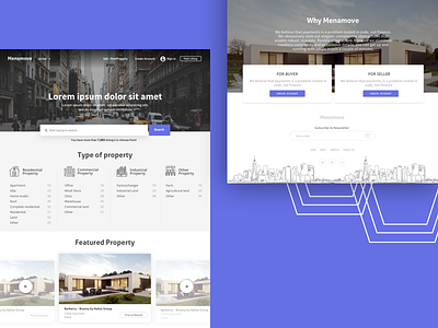 Megamove landing page listing property realestate slider website
