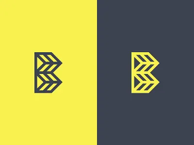 Banks Flooring Solutions Logo brand flooring icon linear logo monogram yellow