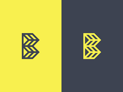 Banks Flooring Solutions Logo brand flooring icon linear logo monogram yellow