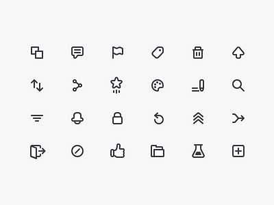 Icon Collection comment duplicate flag icons like reorder share tag trash up vote