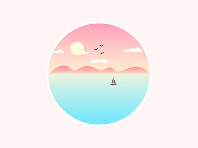 serenely beautiful boat sea sun