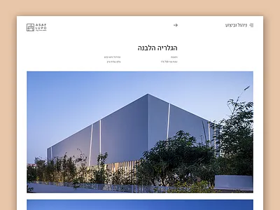 Asaf Lupo Project Page architecture clean contractor minimal project page ui ux website