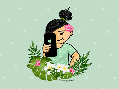 Nature Lover character design digital graphic graphic design green illustration nature sketch vector