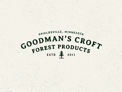 Forest Products branding croft forest goodmans logo mark minnesota outdoor products texture woods