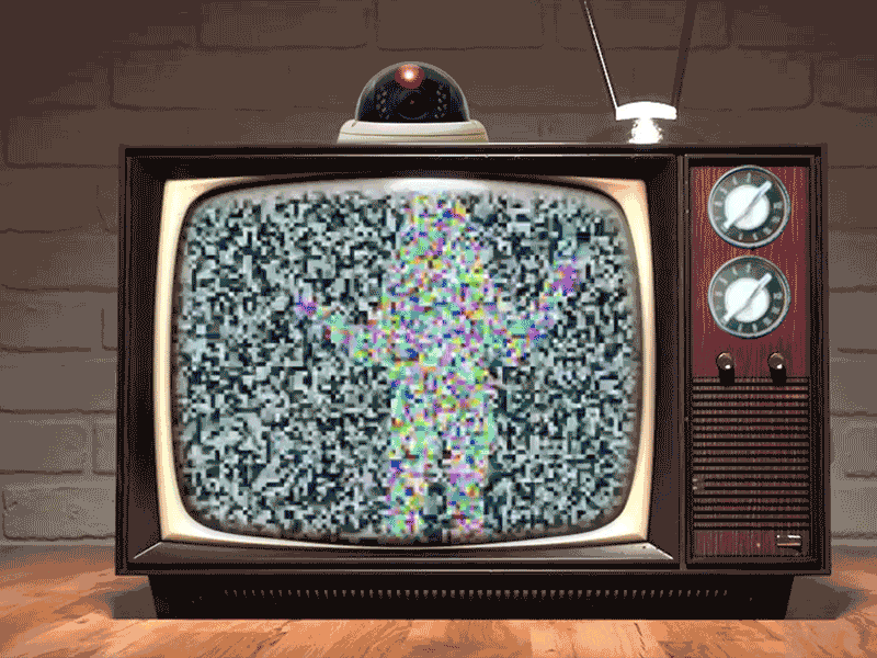 Who is really watching? c gif kinect microsoft old openframeworks privacy shaders tv vintage