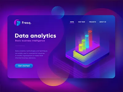 Data analytics analytic data flat graphic slider web