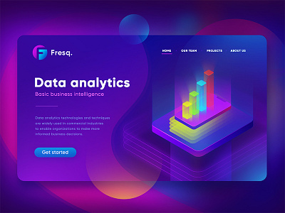 Data analytics analytic data flat graphic slider web