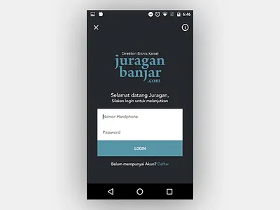 Login Page marketplace