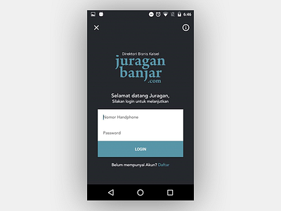 Login Page marketplace
