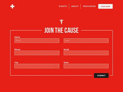 DailyUI #001 - Red Cross Sign Up clean dailyui flat minimal signup ui website