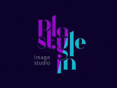 Plastylin Logo blue fashion image logo luxury studio style typo