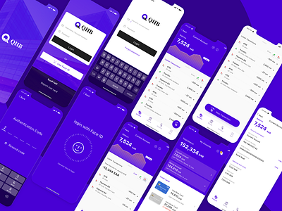 QHB Bank App bank credit card finance ios iphone x money transactions ui ux