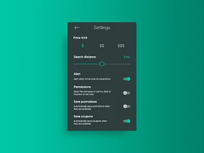 #007 DailyUI - Settings 007 android daily dailyui design settings ui uiux user ux uxui