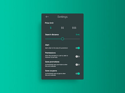 #007 DailyUI - Settings 007 android daily dailyui design settings ui uiux user ux uxui