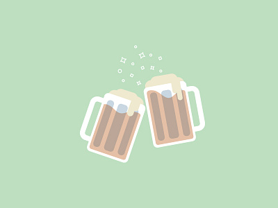 Cheers with Beers alcohol beer cheers green illustration pint st. patricks day vector