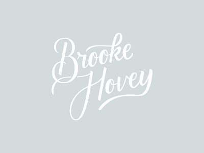 Photography Logo - Brooke Hovey branding feminine logo hand lettering lettering logo photography logo script typography