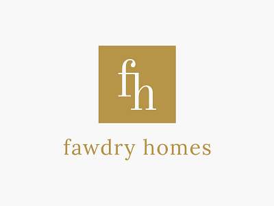 Logo Concept - Fawdry Homes brand branding house logo icon kelowna logo typography