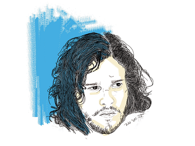 Jon Snow Illustration a song of ice and fire digital art game of thrones george r r martin illustration jon snow kit harington starks targaryen