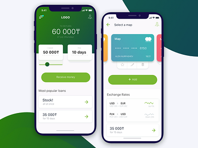 Credit bank credit interaction ios loan money ui ux