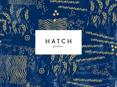 Hatch Goodies Branding branding food packaging hatch illustration logo packaging pattern pattern design rice surface