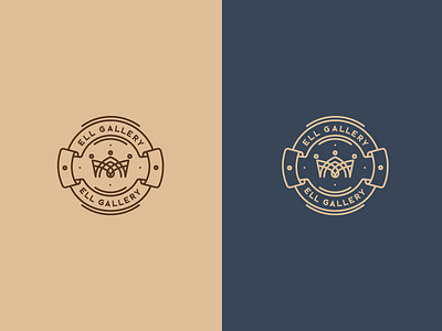 Ell Gallery brand brandidentity branding crown font girl gold logo logotype studio women