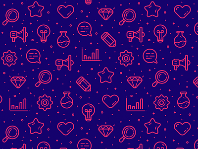 Marketing Pattern ai diamond gear heart icon illustration marketing pattern pencil set svg vector