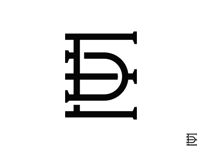 DE monogram. escu alex geometric grid logo logotype mark minimalism monogram symbol