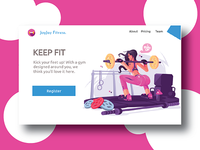 UI challenge #3 2d frontend gym landing page ui website