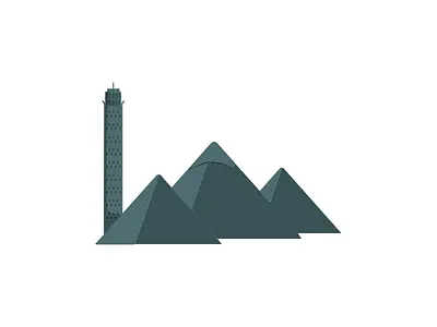 Egypt 2d egypt flat illustration