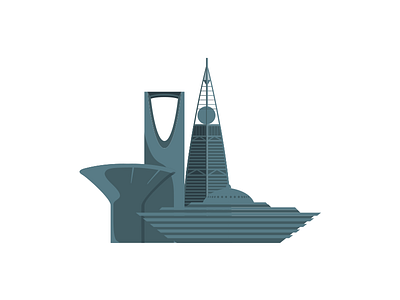 Riyadh 2d flat illustration riyadh