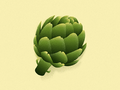 Grainy Artichoke artichoke digital food grain illustration shading texture vegetable vegetables