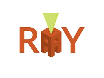 A ray of flat light flat illustration isometric logo