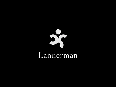Landerman flat icon logo logotype mark monogram symbol type typography